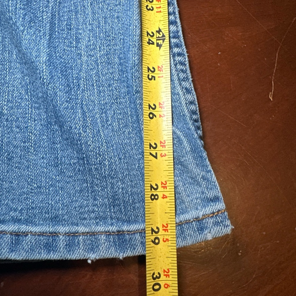 American Eagle Women’s Y2K Strech Skinny Flare Jeans Size 2 Petite Color Blue - Picture 15 of 15